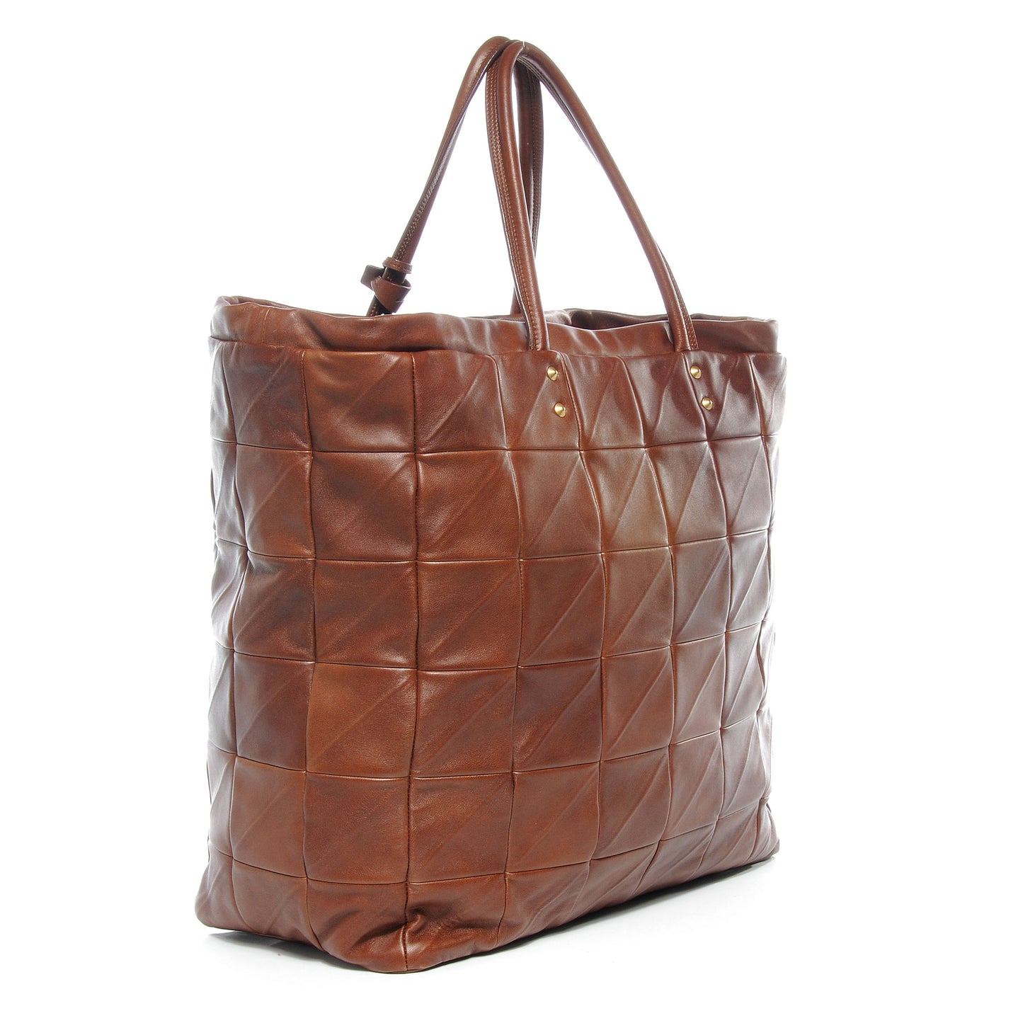 Leather Sac New Rive Gauche Tote Brown