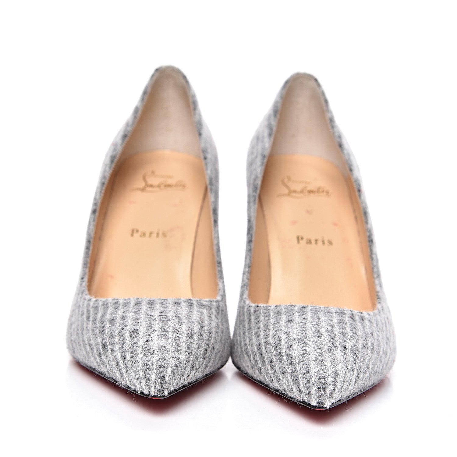 Christian Louboutin Flanelle Tennis Kate 85 Pumps 38.5 Grey 2 of 10