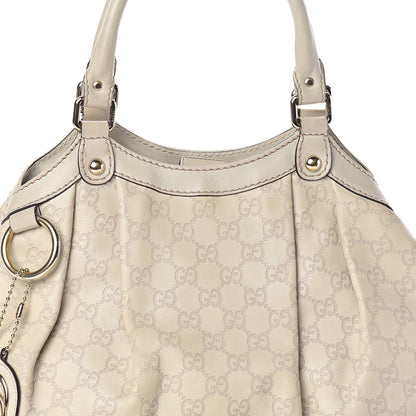 Gucci Guccissima Medium Sukey Tote Mystic White 7 of 9