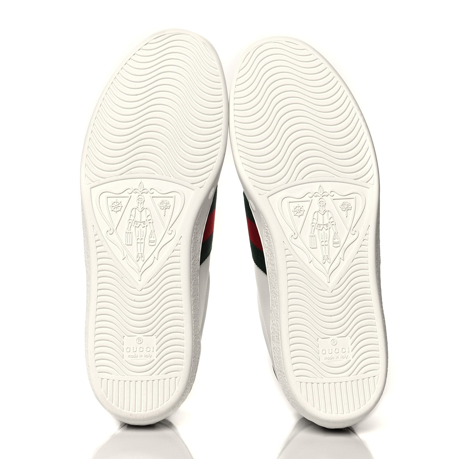 Gucci Calfskin Crocodile Web Mens Ace Sneakers 10 White Green 6 of 10