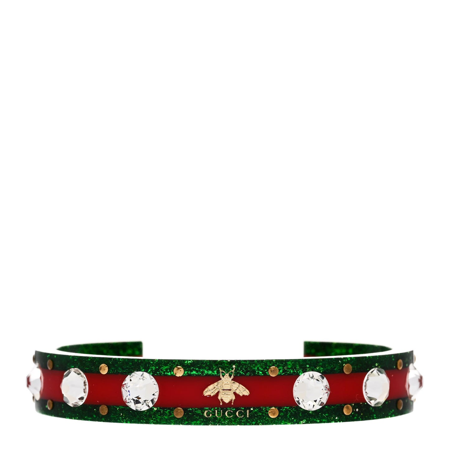 Crystal Web Cuff 18 Green Red