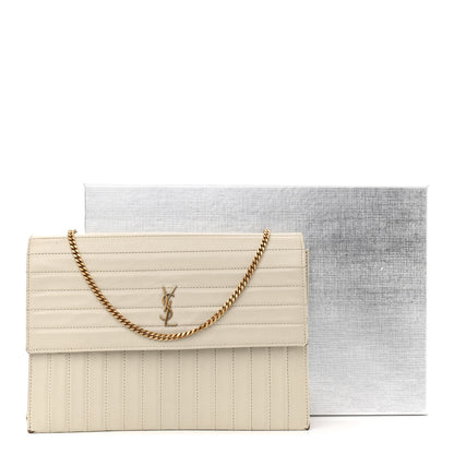 Saint Laurent Calfskin Matelasse Victoire Chain Wallet Black 21 of 21