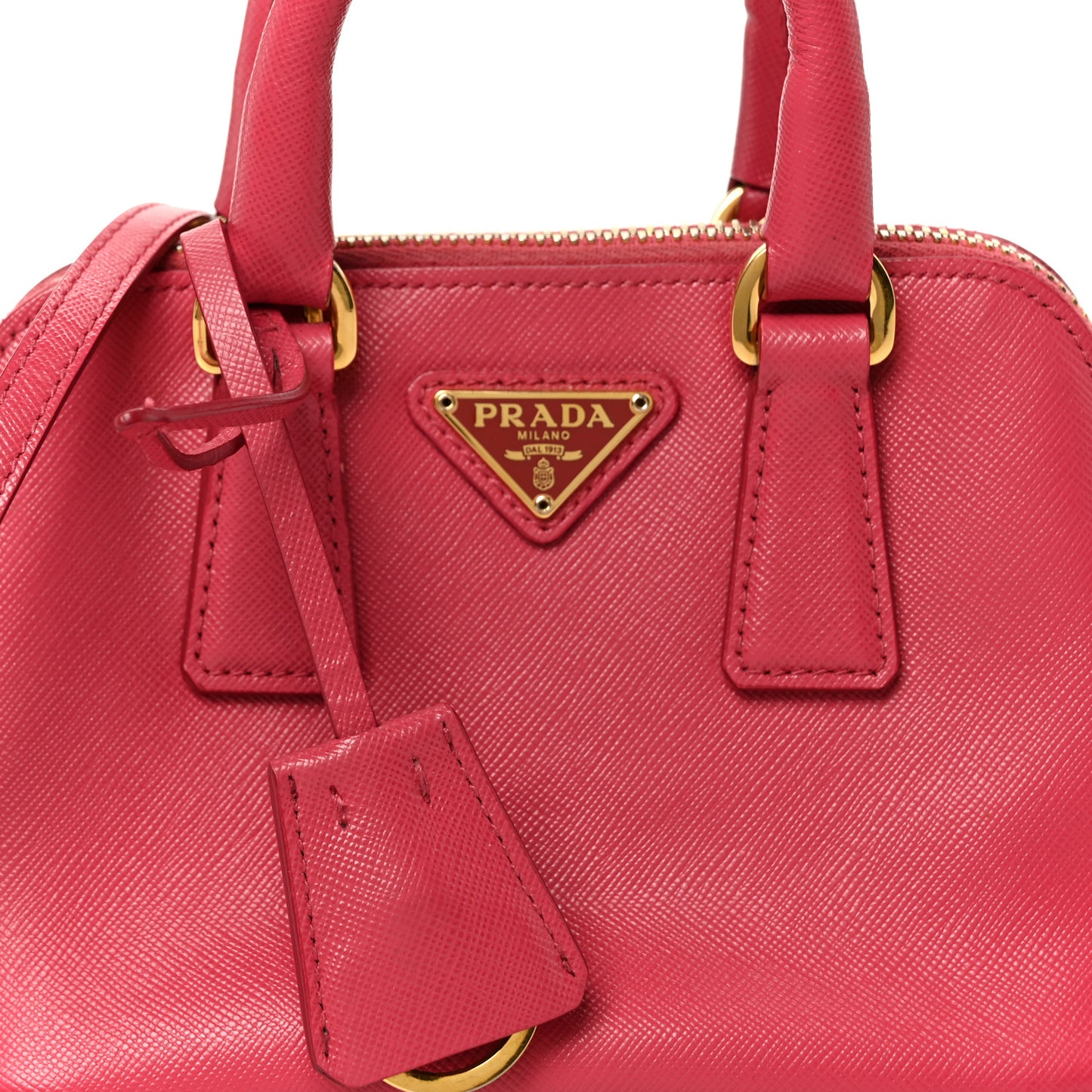 Saffiano Lux Mini Promenade Tote Fuxia