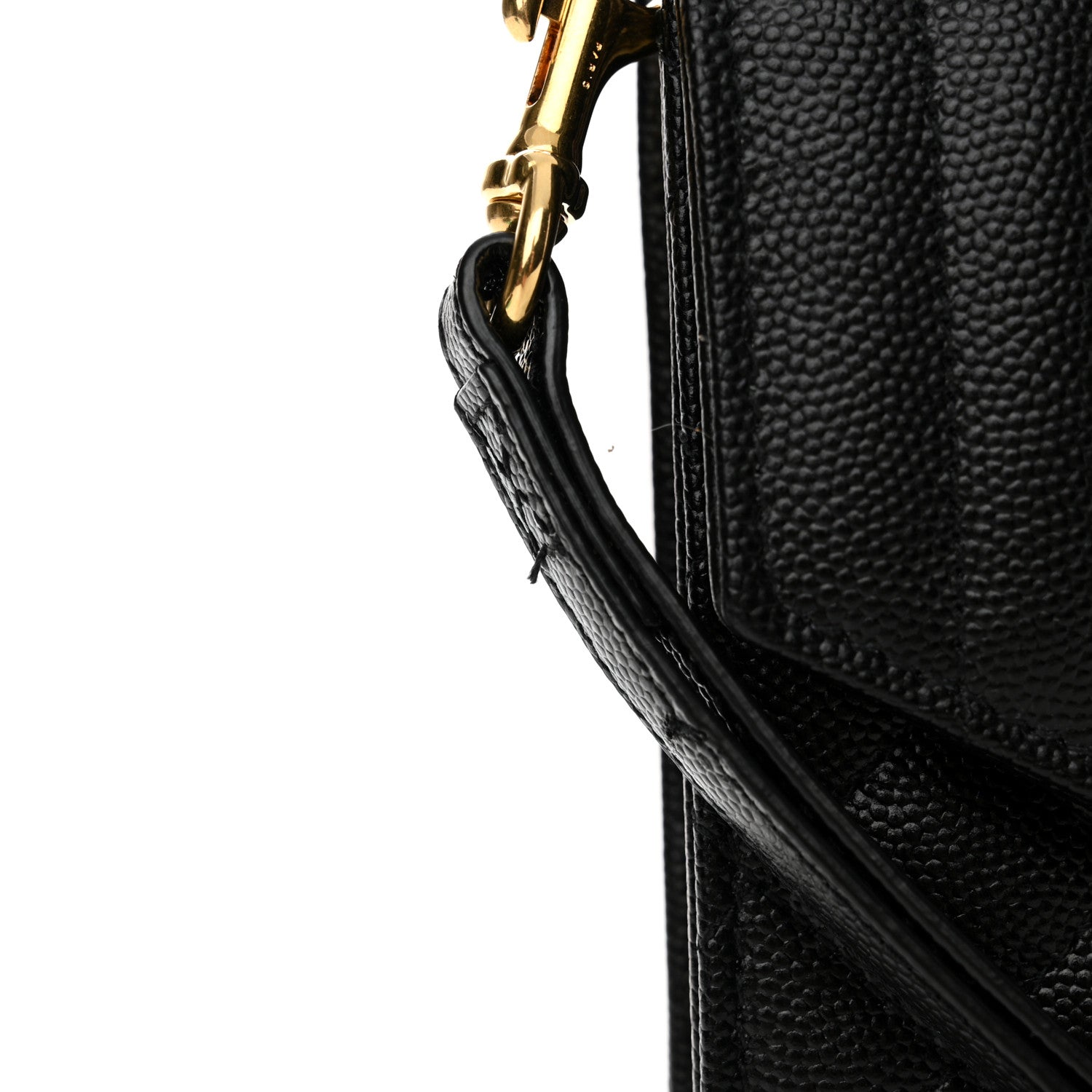Saint Laurent Grain De Poudre Textured Mixed Matelasse Triquilt Monogram Clutch Black 11 of 15