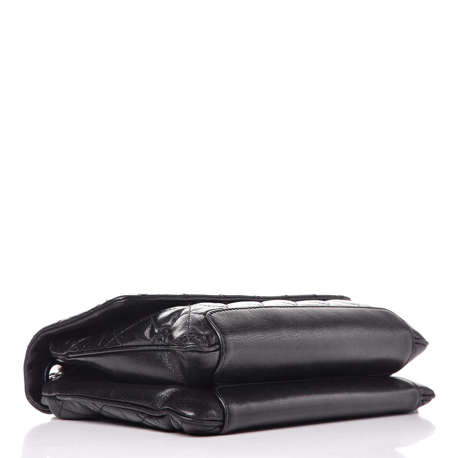 Chanel Aged Calfskin Quilted Tag Flap Black 4 of 8