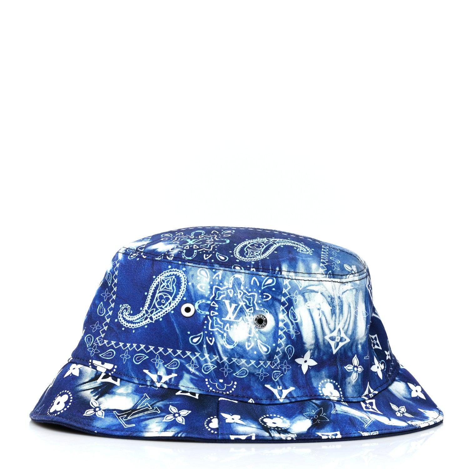 Louis Vuitton Monogram Bandana Bucket Hat 58 Blue 4 of 8