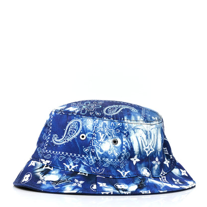 Louis Vuitton Monogram Bandana Bucket Hat 58 Blue 4 of 8