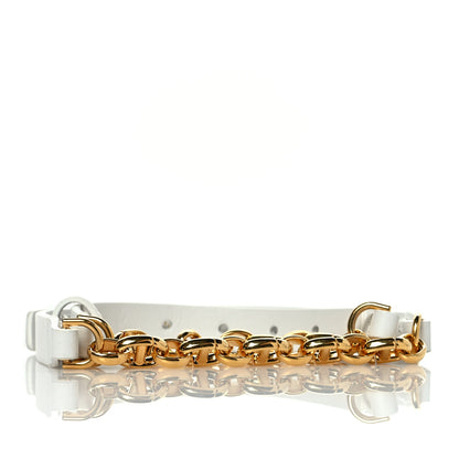 Christian Dior Smooth Calfskin Caro 15mm Belt 75 White 2 of 4