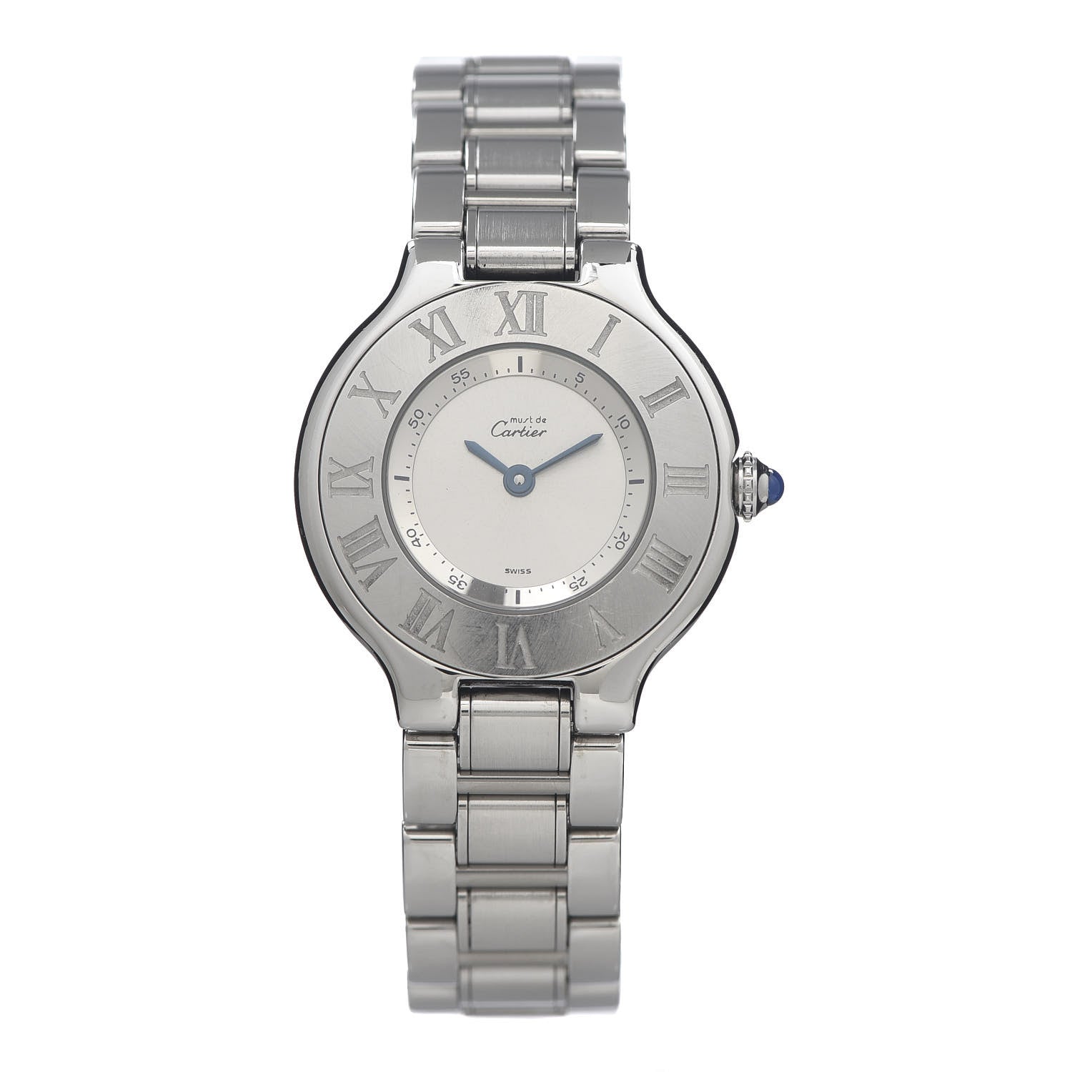 Cartier Stainless Steel 28mm Must De 21 Quartz Watch 1 of 5