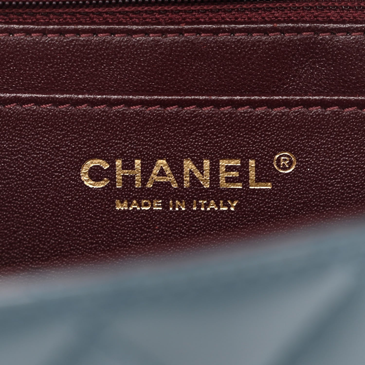 Chanel Lambskin Quilted Bi-Color Flap Navy Turquoise 6 of 11