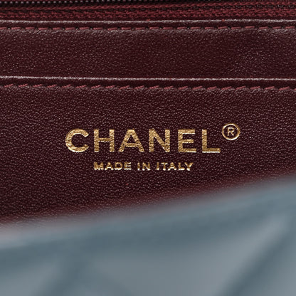Chanel Lambskin Quilted Bi-Color Flap Navy Turquoise 6 of 11