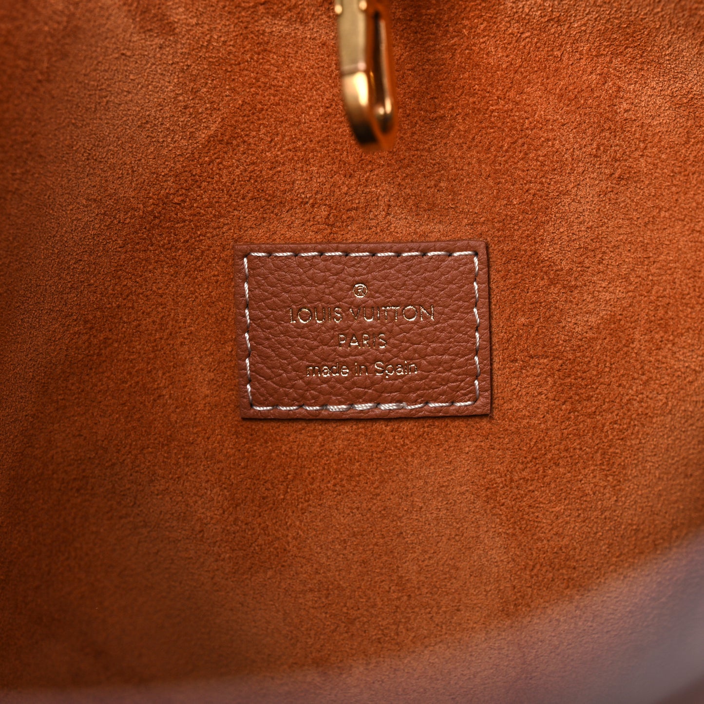 Grained Calfskin Low Key Hobo MM Cognac