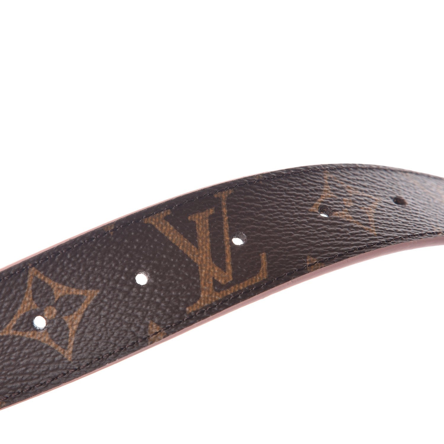 Louis Vuitton Calfskin Monogram 30mm LV Initiales Reversible Belt 80 32 Rose Poudre 4 of 5
