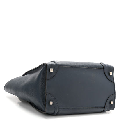 Celine Drummed Calfskin Mini Luggage Slate 3 of 11