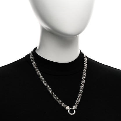 David Yurman Sterling Silver Diamond 18mm Double Wheat Chain Necklace 2 of 6