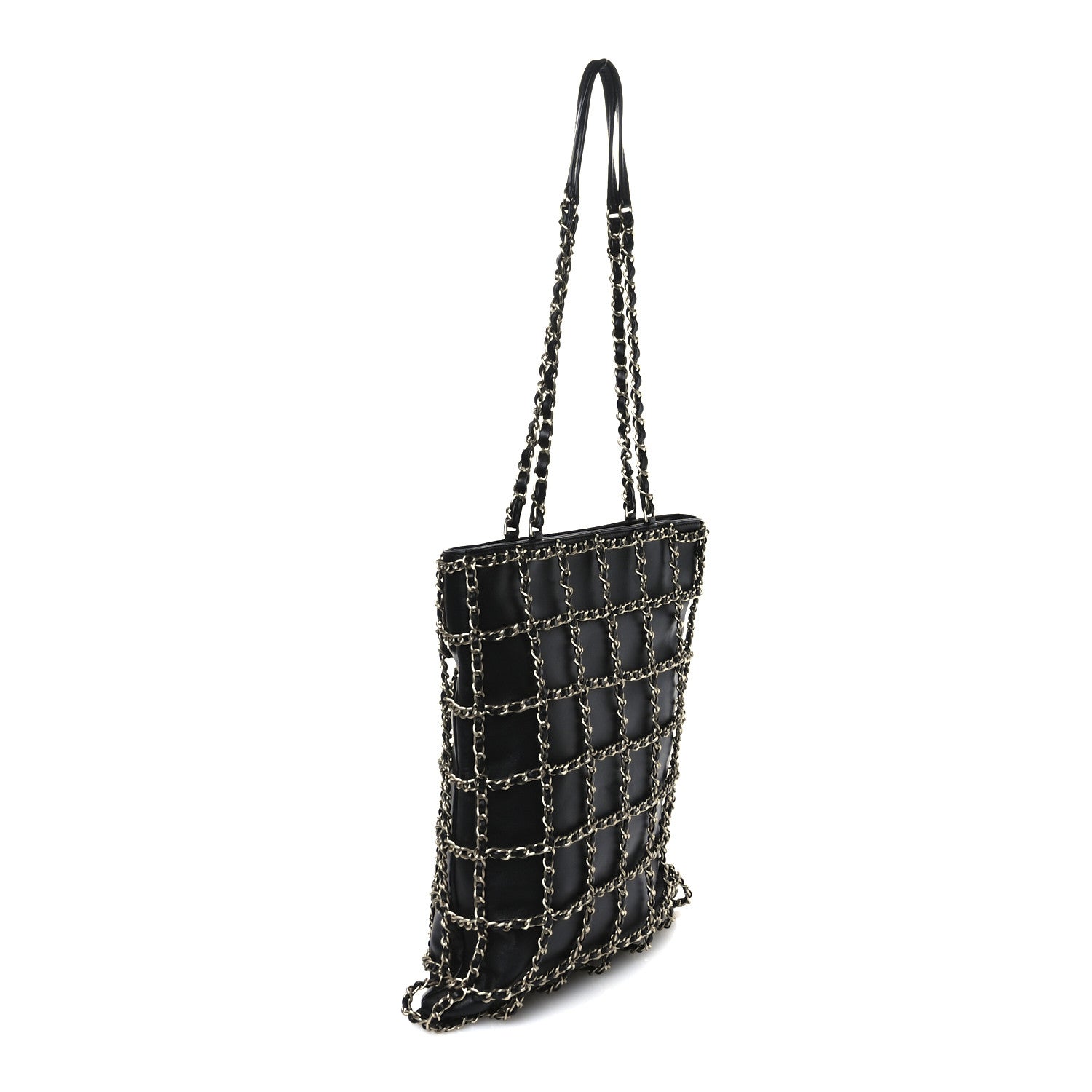 Chanel Lambskin Large Shopping Chain Tote Black 3 of 10