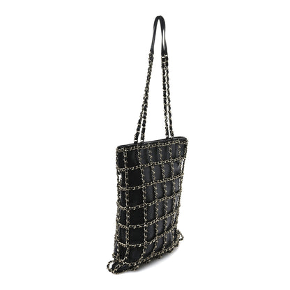 Chanel Lambskin Large Shopping Chain Tote Black 3 of 10