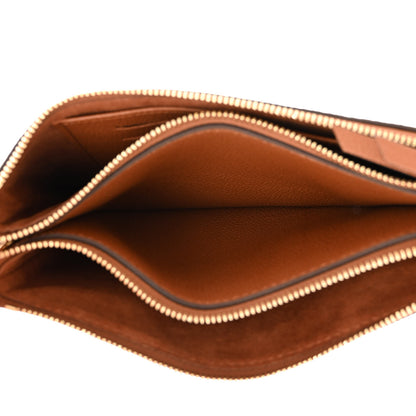 Louis Vuitton Empreinte Monogram Giant Double Zip Pochette Caramel 7 of 11