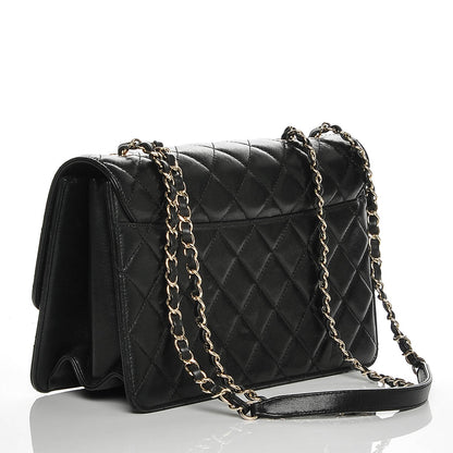 Chanel Sheepskin Quilted Large Beauty Lock Flap Black 3 of 14