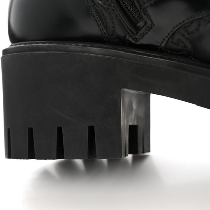 Gucci Cordovan Lux Nappa GG Matelasse Lace Up 60mm Combat Boots 37.5 Black 11 of 15