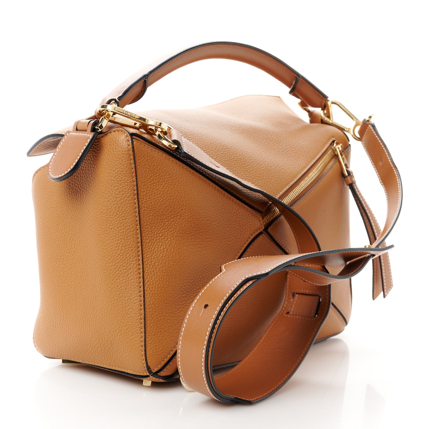 Calfskin Medium Puzzle Bag Tan