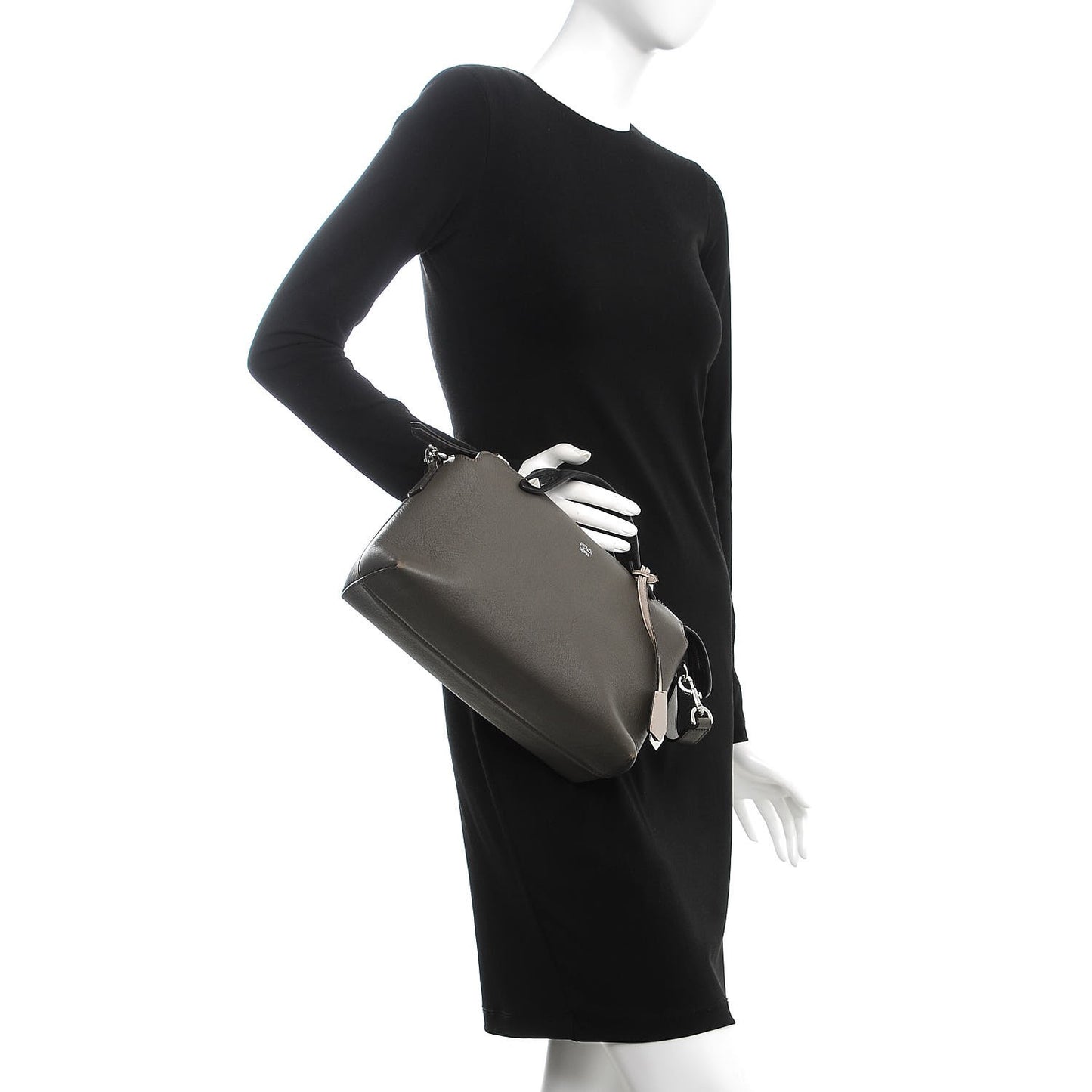 Vitello Dolce 4 Color Medium By The Way Boston Bag Carbone Grigio Polvere Multicolor