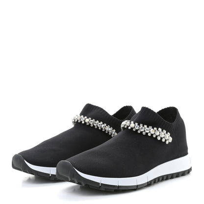 Jimmy Choo Knit Crystal Verona Sneaker 37.5 Black 2 of 11