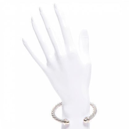 David Yurman Sterling Silver 14K Yellow Gold 7mm Cable Classics Bracelet 2 of 6