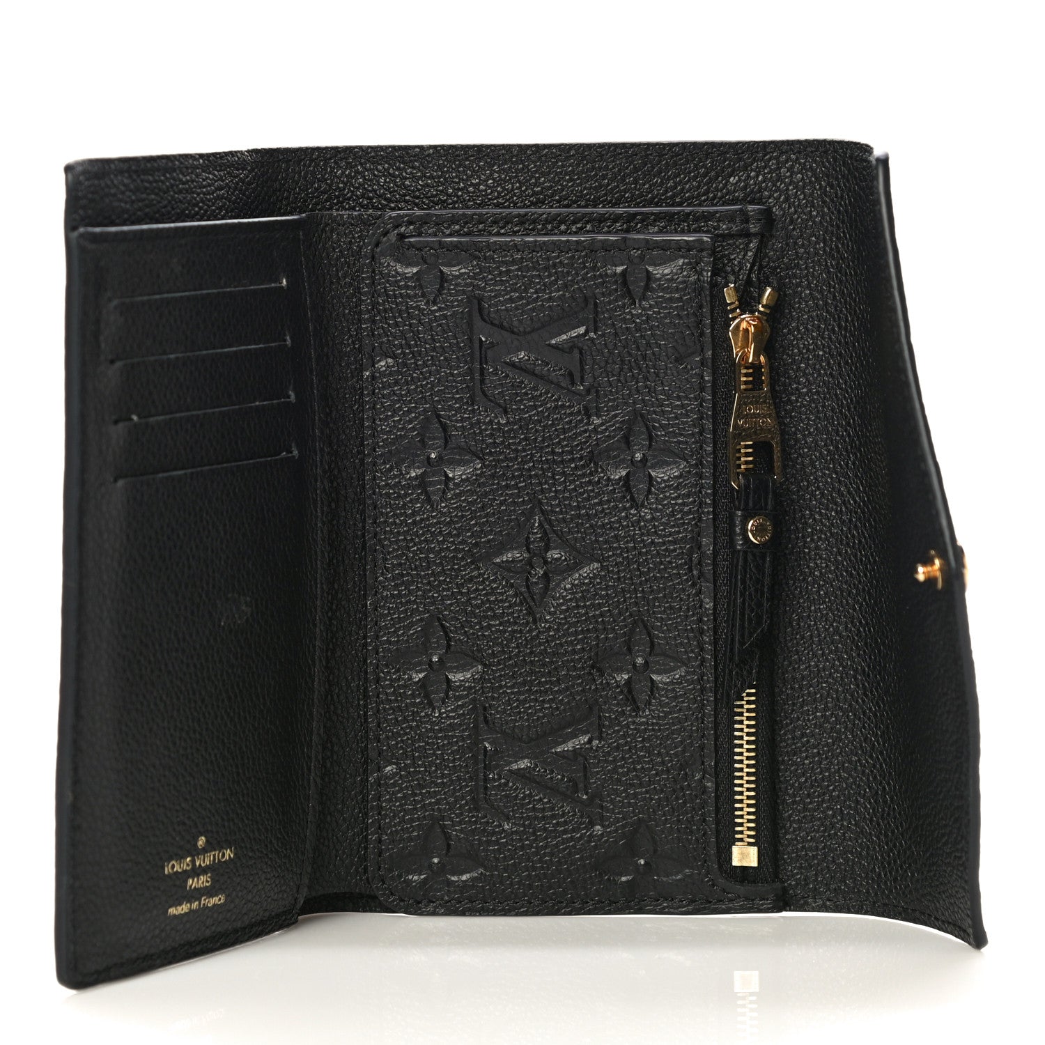Louis Vuitton Empreinte Compact Curieuse Wallet Black 5 of 11