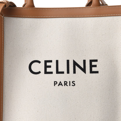 Celine Canvas Calfskin Small Vertical Cabas Natural Tan 11 of 11