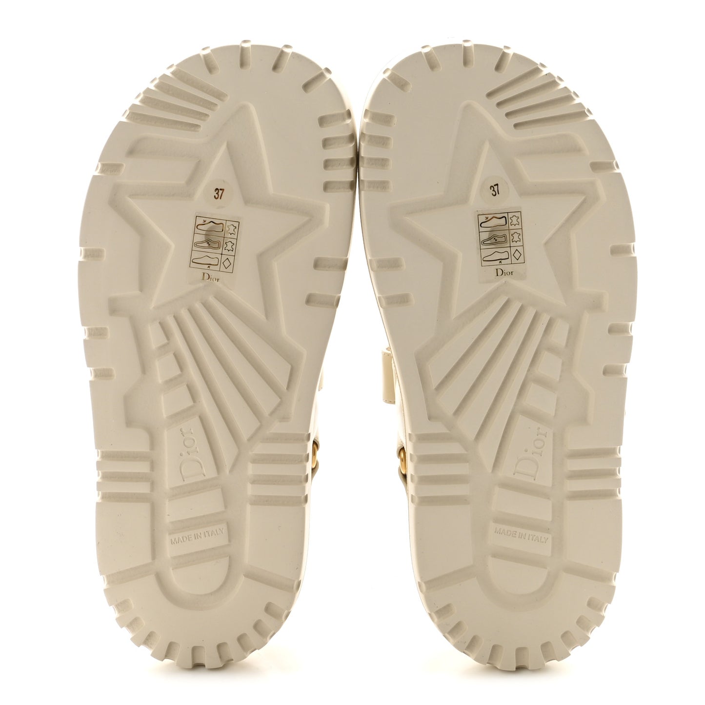 Lambskin Dioract 10mm Slide Sandals 37 Off White