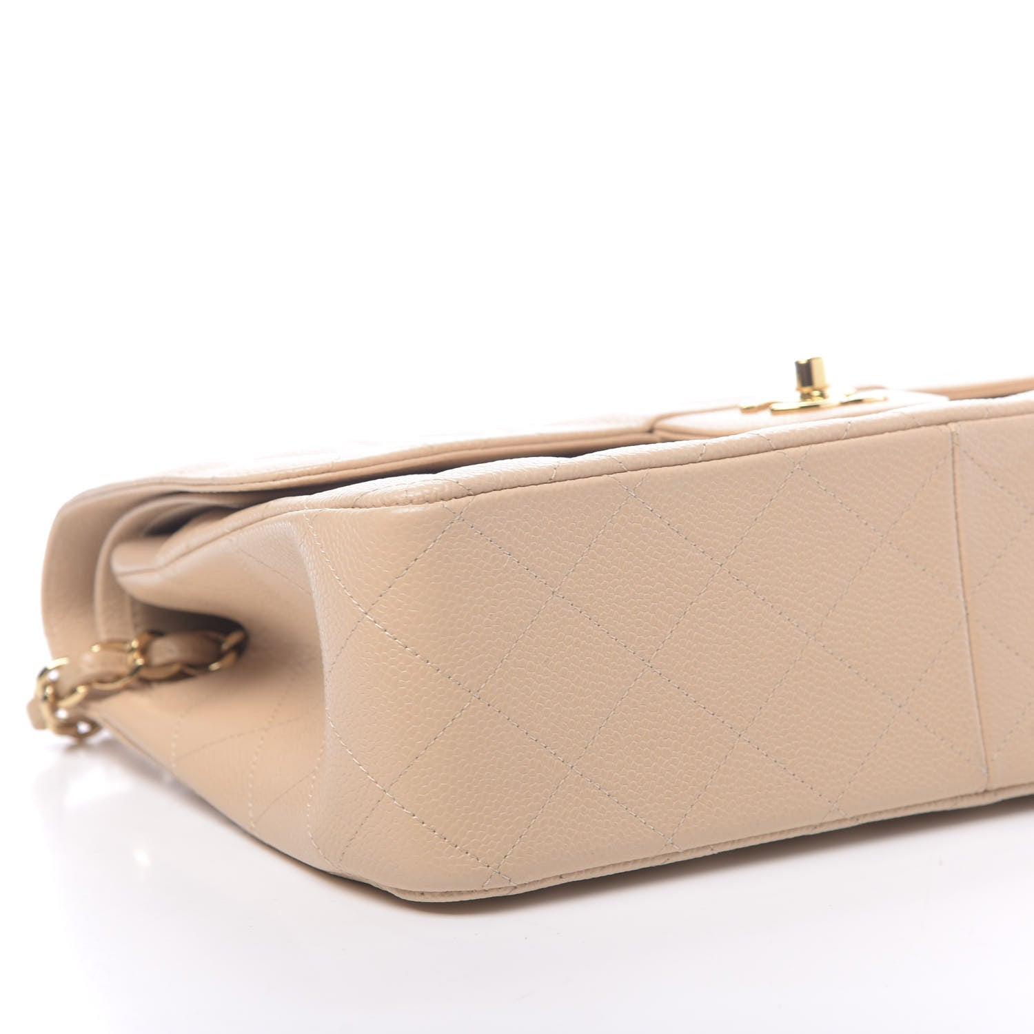 Chanel Caviar Quilted Jumbo Double Flap Beige Clair 9 of 11