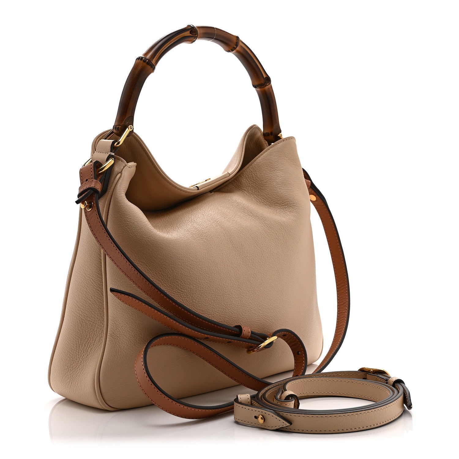 Gucci Softy Wonka Textured Dollar Calfskin Medium Diana Shoulder Bag Light Beige 3 of 11