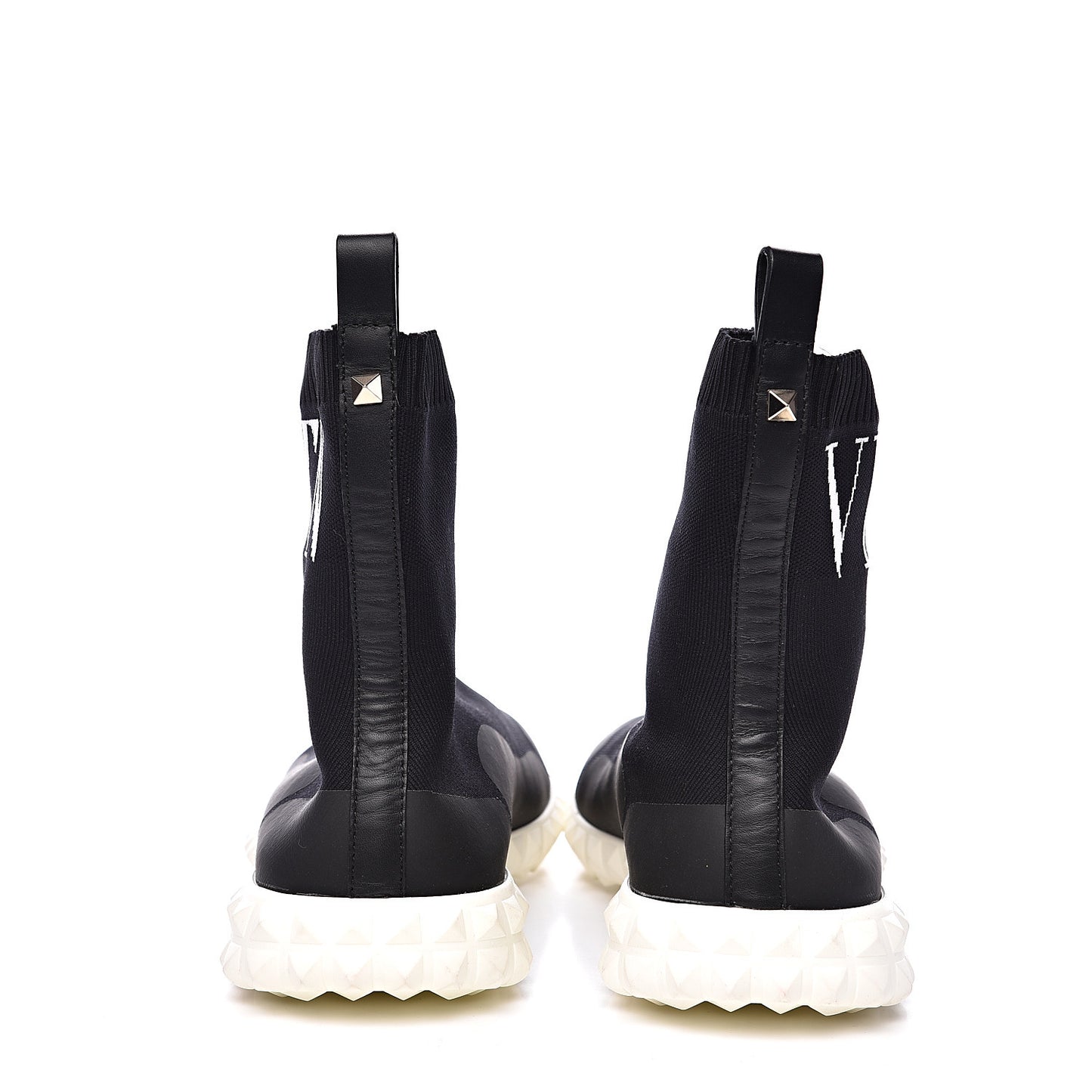 Stretch Knit VLTN Sock Sneakers 39 Black