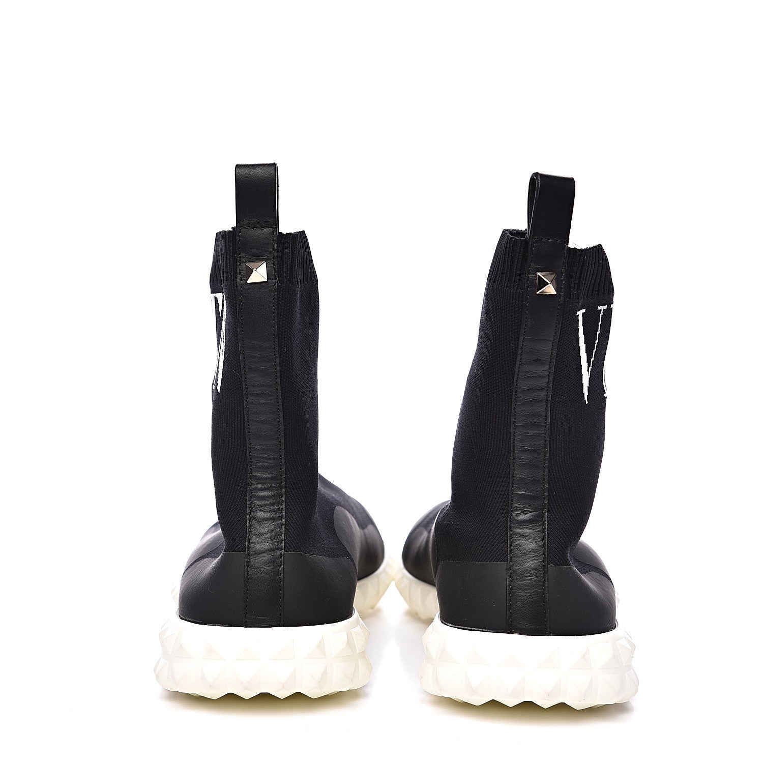 Valentino Garavani Stretch Knit VLTN Sock Sneakers 39 Black 5 of 10