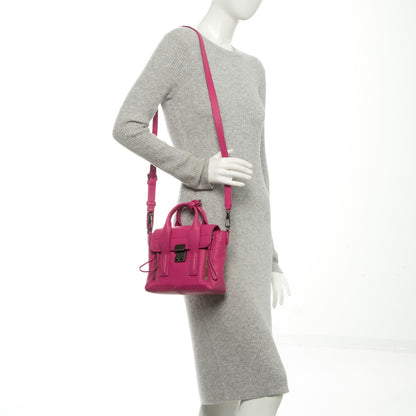3.1 Phillip Lim 3.1 Textured Calfskin Mini Pashli Satchel Bright Fuchsia 2 of 7