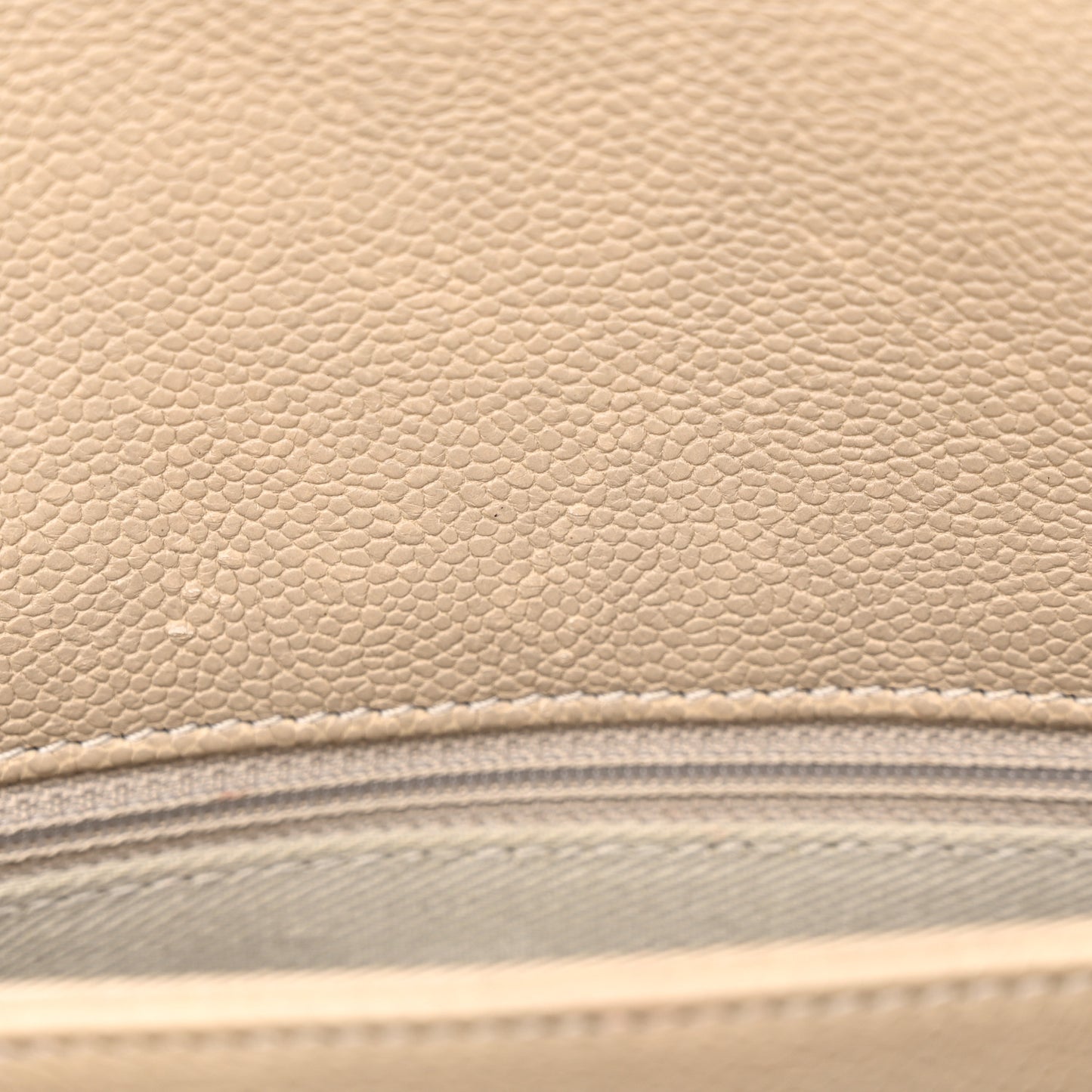 Caviar Quilted Medium Just Mademoiselle Beige