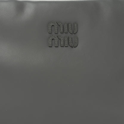 Miu Miu Soft Calf Softy Large Beau Top Handle Bag Marmo White 7 of 9