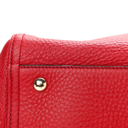 Gucci Pebbled Calfskin Medium Soho Shoulder Bag Red 9 of 9