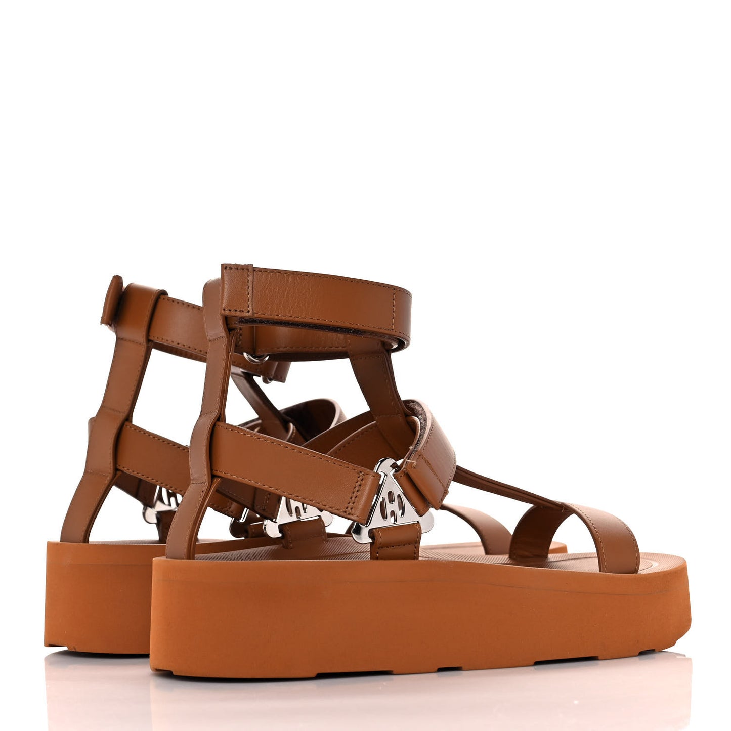 Calfskin Womens Enid Sandals 37 Naturel