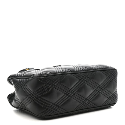 Valentino Garavani Calfskin Quilted Vlogo Small Top Handle Shoulder Bag Black 4 of 10