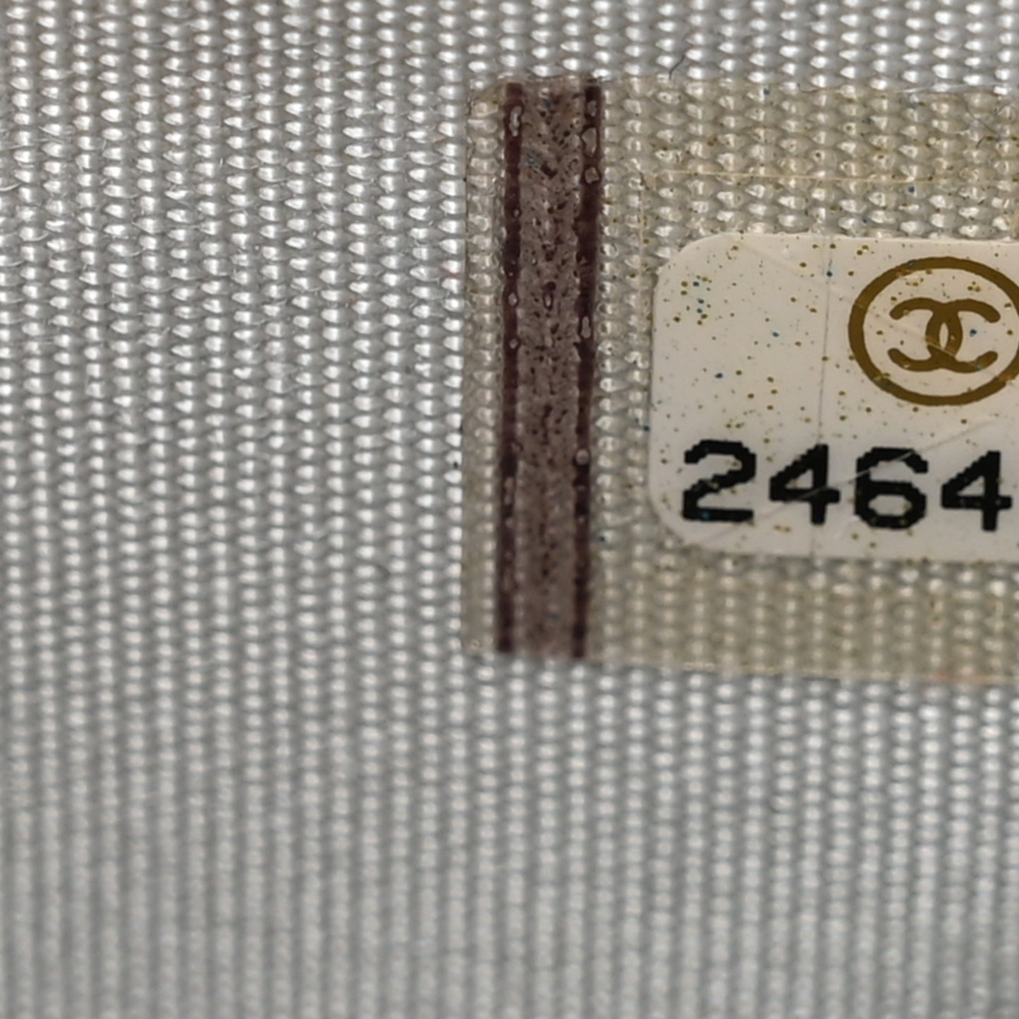 Metallic Lambskin Camellia Crystal Wallet on Chain WOC Silver