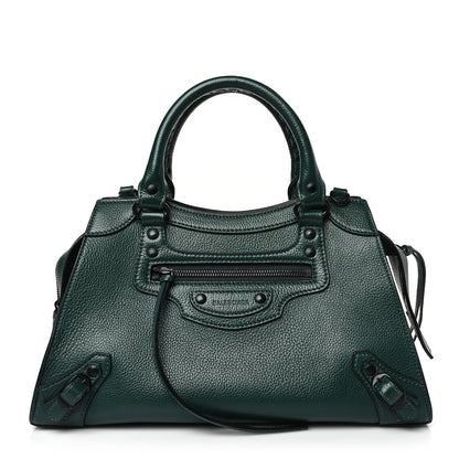 Balenciaga Grained Calfskin Neo Classic Matte Black Hardware S City Forest Green 1 of 11