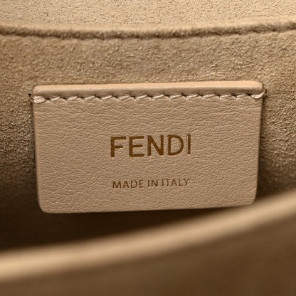 Fendi Vitello Liberty Bi-Color FF 1974 Embossed Chain Strap Kan U Shoulder Bag Black Maya 6 of 10