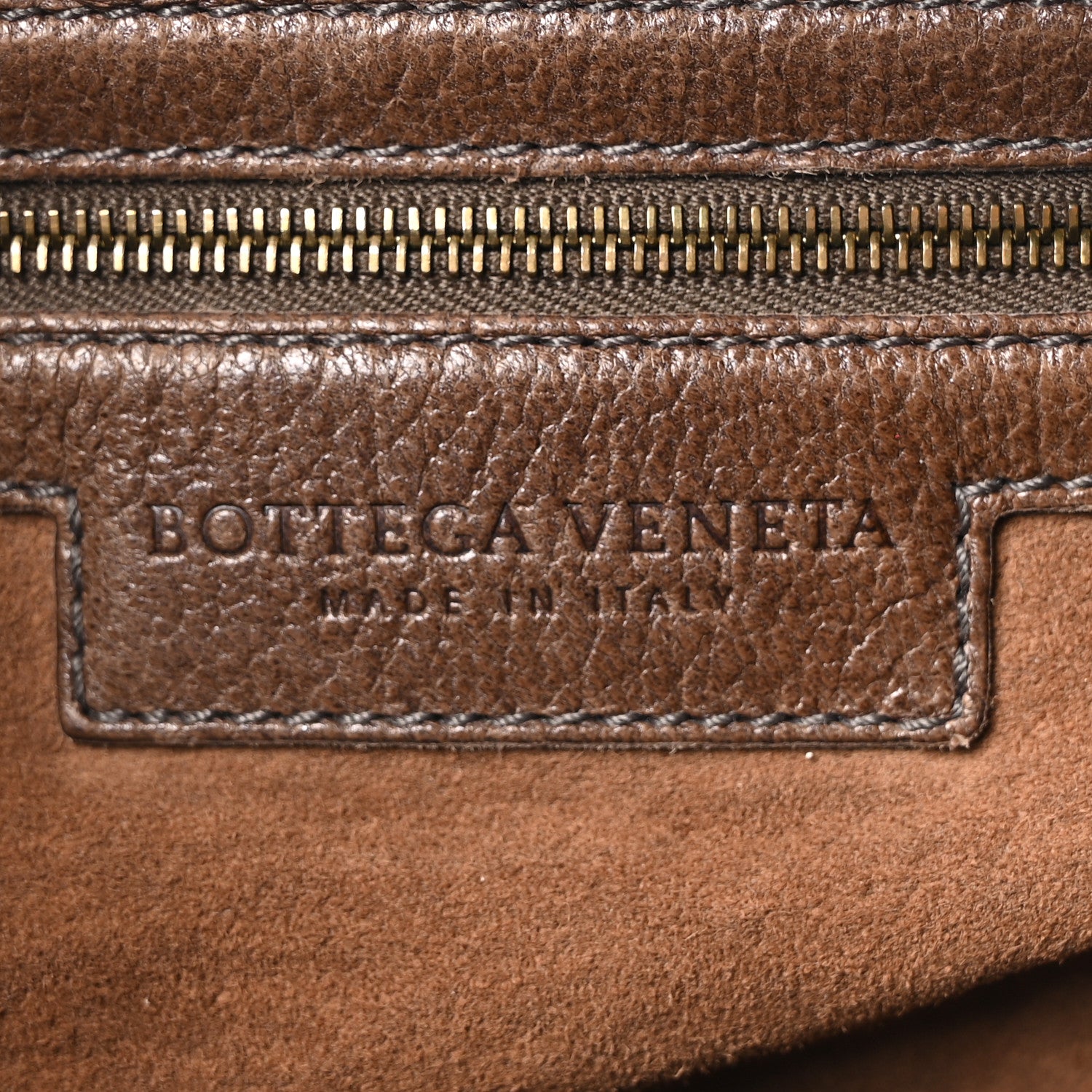 Bottega Veneta Goatskin Grommet Boston Handbag Brown 6 of 9