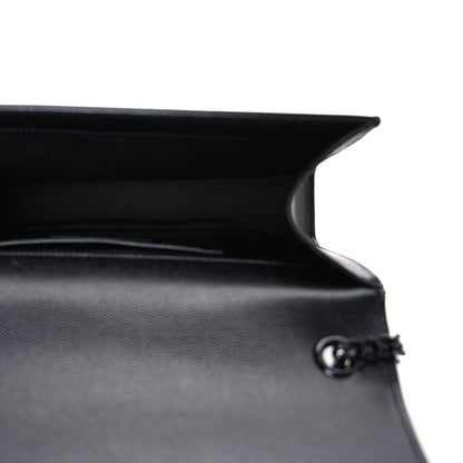 Saint Laurent Grain De Poudre Medium Classic Monogram Monochrome Kate Satchel Black 5 of 10