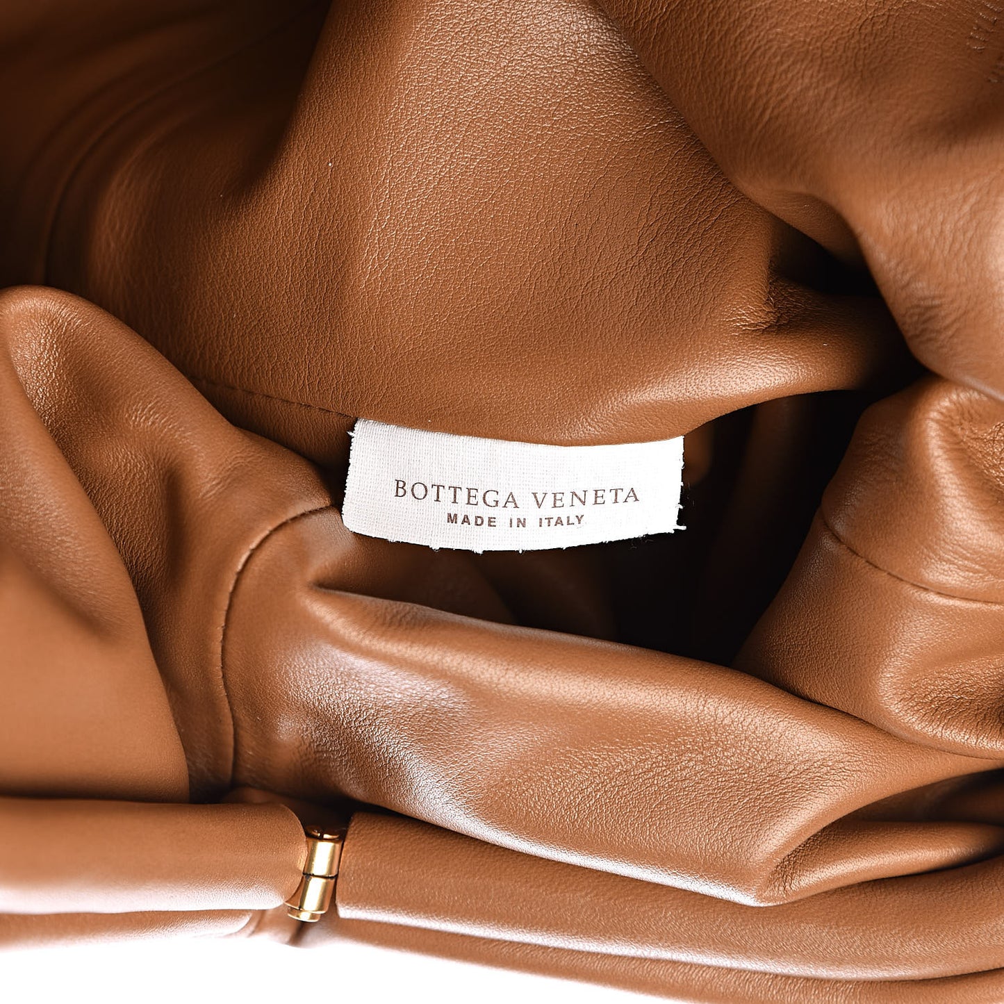 Smooth Butter Calf The Pouch Oversized Clutch Cammello