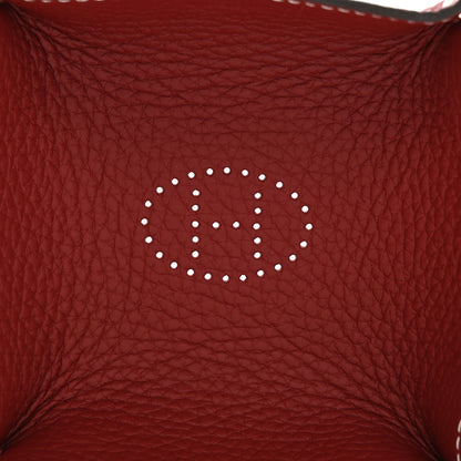 Hermes Taurillon Mini Mises et Relances Evelyne Change Tray Rouge H 5 of 7