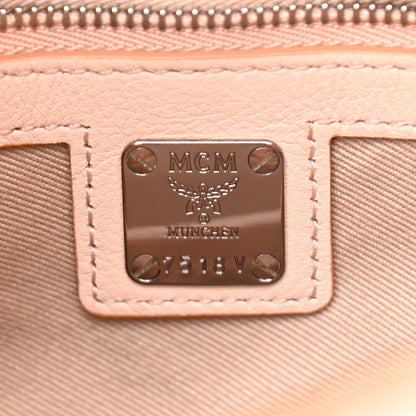 MCM Calfskin Ottomar Monogram Essential Small Backpack Bisque 6 of 17