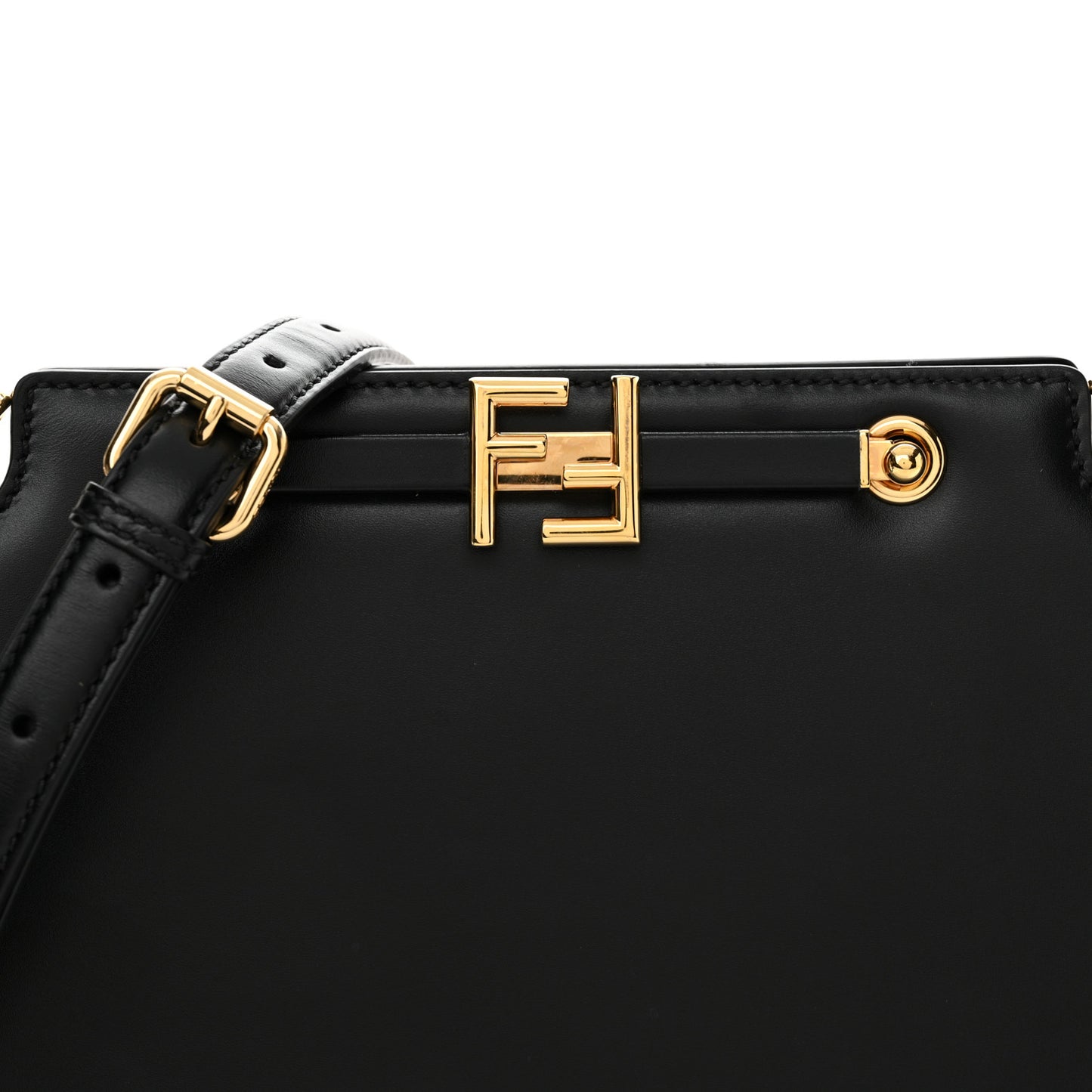 Vitello King Luxor Fendi Touch Shoulder Bag Black